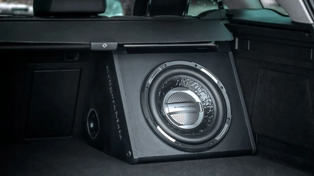 Kruger & Matz automobilio boombox 12" su KMI300X stiprintuvu