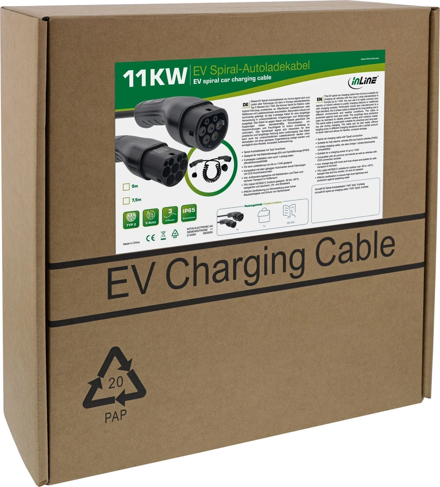 InLine 11kW krovimo kabelio pakuotė su specifikacijomis