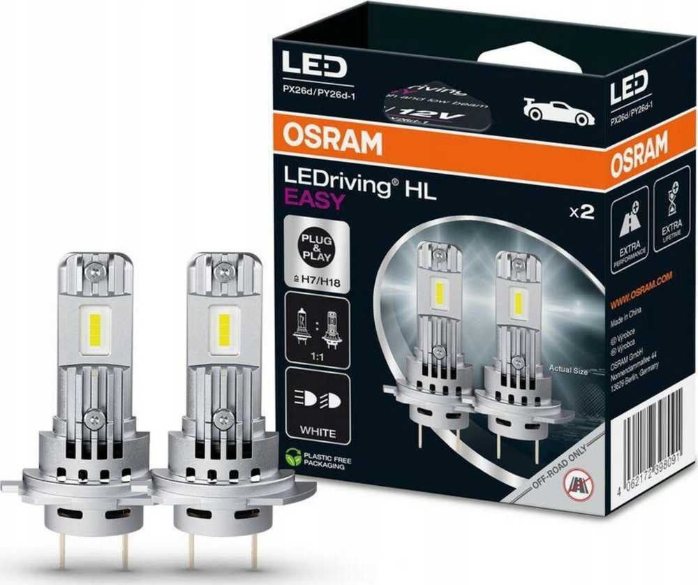 Automobilių lemputės OSRAM LED, H7/H18, 16W, 12V, PX26D, 2 vnt.