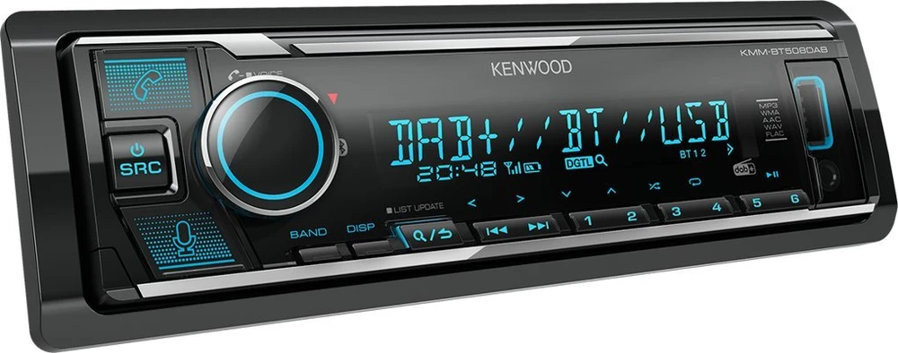 Kenwood, KMM-BT508DAB USB MP3/WMA automagnetola su AUX įėjimu