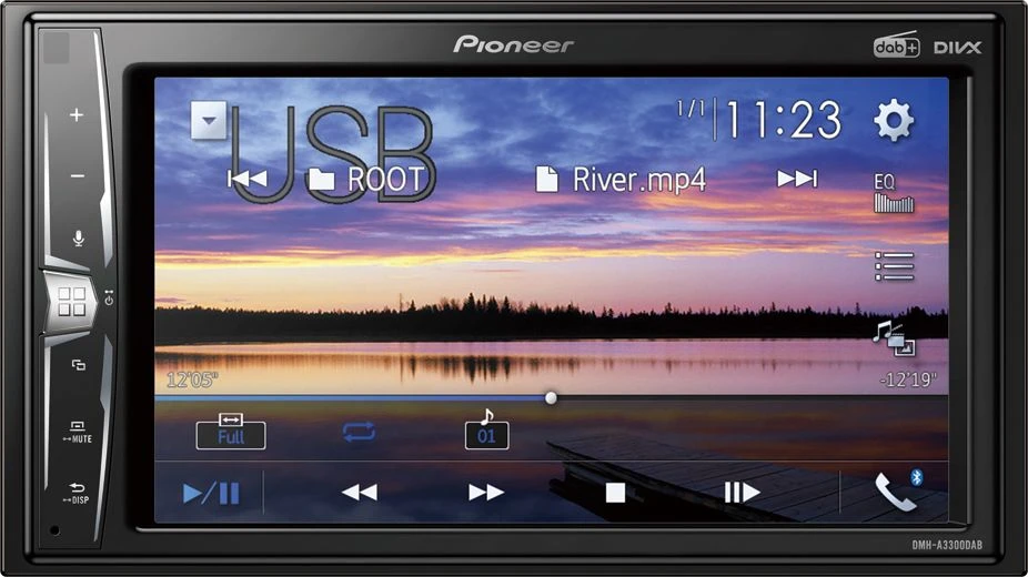 Pioneer DMH-A3300DAB su USB failų atkūrimo meniu
