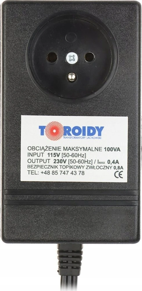 TST autotransformatorius 115V-230V su lizdu