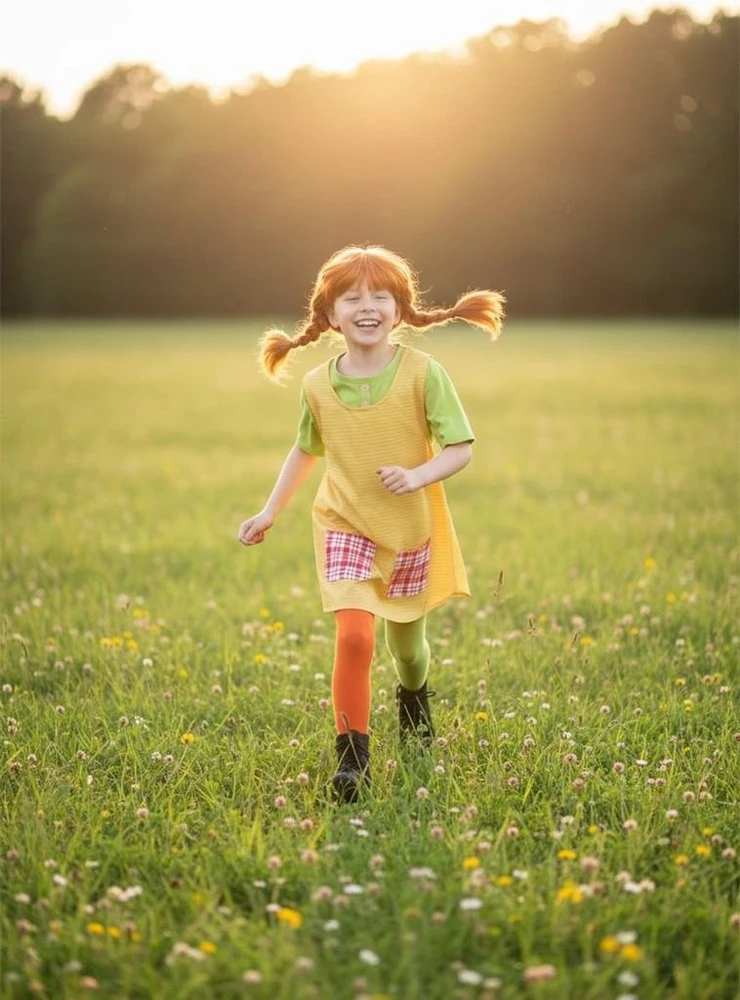 AutoTune Pippi Ilgoji Kojinė vaikų kostiumas / kostiuminiai drabužiai (Dydis 146-152)