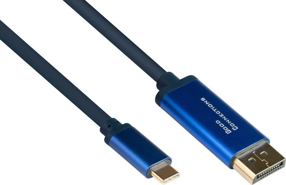 USB-C į DisplayPort adapterio laidas, 2m, mėlynas