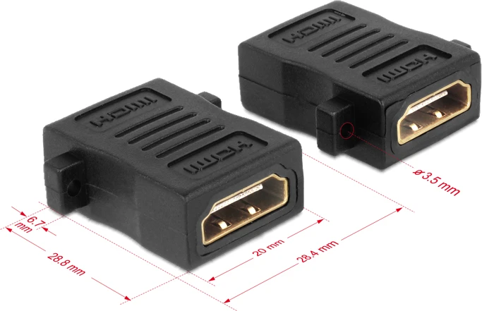 Adapteris AV Delock HDMI - HDMI juoda (65509)