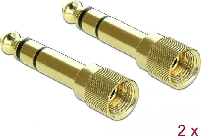 Adapteris AV Delock Jack 3.5mm - Jack 6.3mm auksinė (65983)