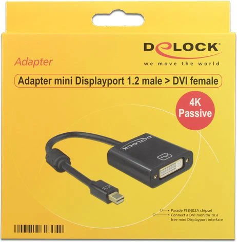 Delock Mini DisplayPort į DVI adapteris pakuotėje
