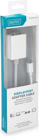 DisplayPort – VGA adapteris Digitus by Assmann DB-340407-001-W Balta Juoda 15 cm