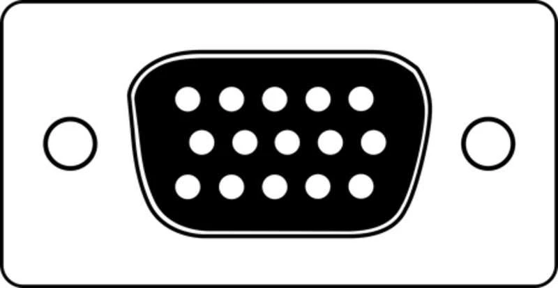 VGA adapterio lizdo grafinė schema