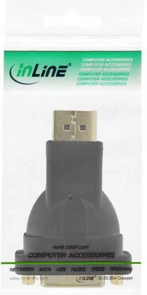 Adapteris AV InLine DisplayPort – DVI-D juodas (17199J)