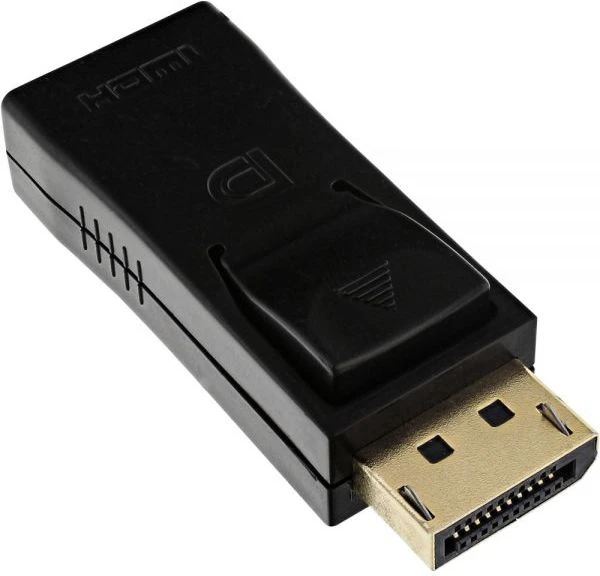 „InLine DisplayPort“ adapteris, „DisplayPort“ kištukas su HDMI lizdu, 4K2K, su garsu, juodas