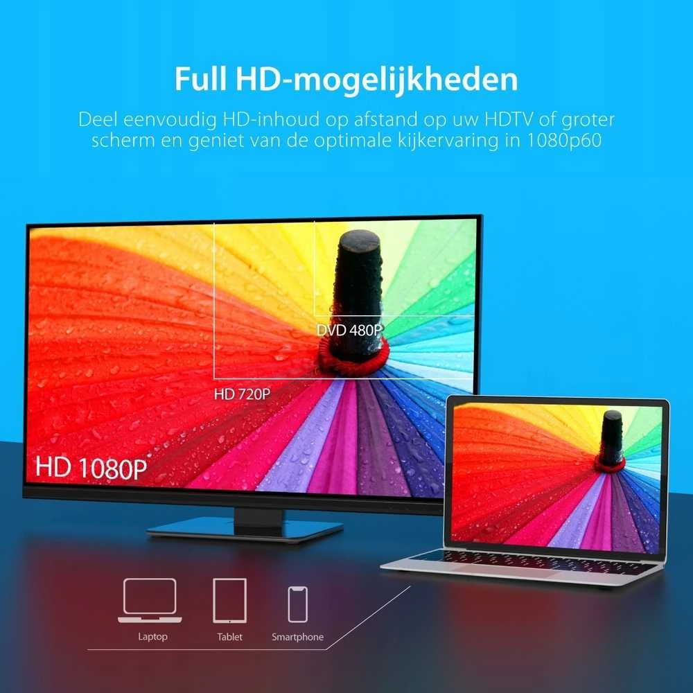 Nezatříděno J5 Create j5create JVAW62 ScreenCast USB-C® Wireless Ekranas HDMI™ Extender, Baltas and Oranžinis