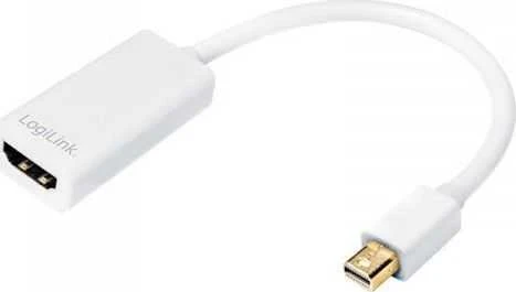 LogiLink Prisijungti | Adapteris Mini DisplayPort prie HDMI su garsu: | Pilkas | Mini DisplayPort | HDMI A | 0,1 m