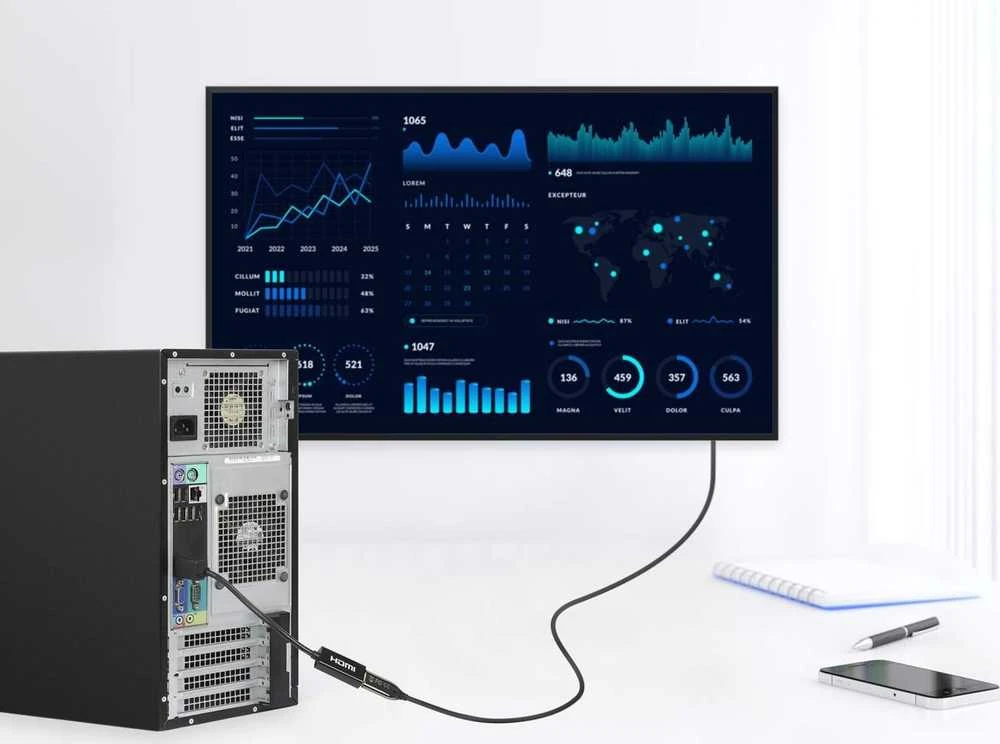 Manhattan Ekranas port Adapteris, Active DP-Male/HDMI-Female, 4K@60Hz, Juodas, 153713
