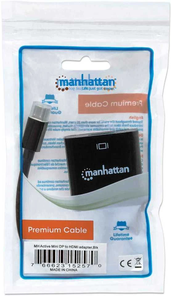 MANHATTAN Mini Ekranas port (DP) /HDMI Adapteris, M/F, juodas, 152570