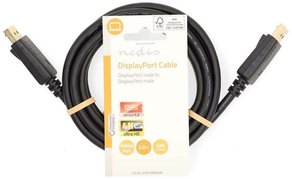 DisplayPort 2m kabelis pakuotėje