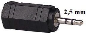 AV adapteris PremiumCord Jack 2.5mm - Jack 3.5mm juoda (kJR- 08)