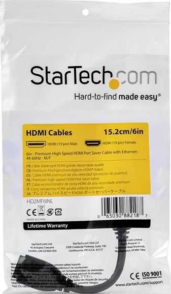 Adapteris AV StarTech HDMI – HDMI juodas (HD2MF6INL)