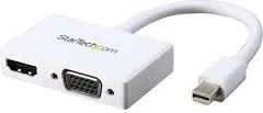 Adapteris AV StarTech DisplayPort Mini - HDMI - D-Sub (VGA) balta (MDP2HDVGAW)