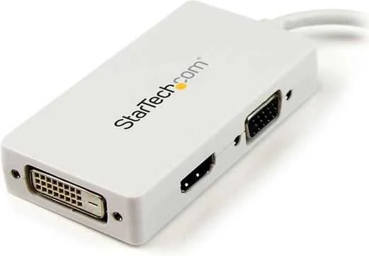 Adapteris AV StarTech DisplayPort Mini - HDMI - D-Sub (VGA) - DVI balta (MDP2VGDVHDW)