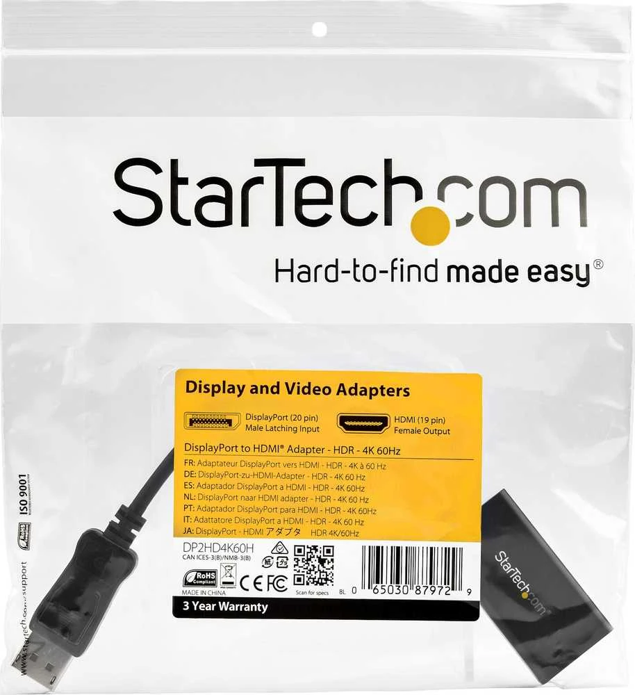 StarTech DP TO HDMI ADAPTER WITH HDR/.