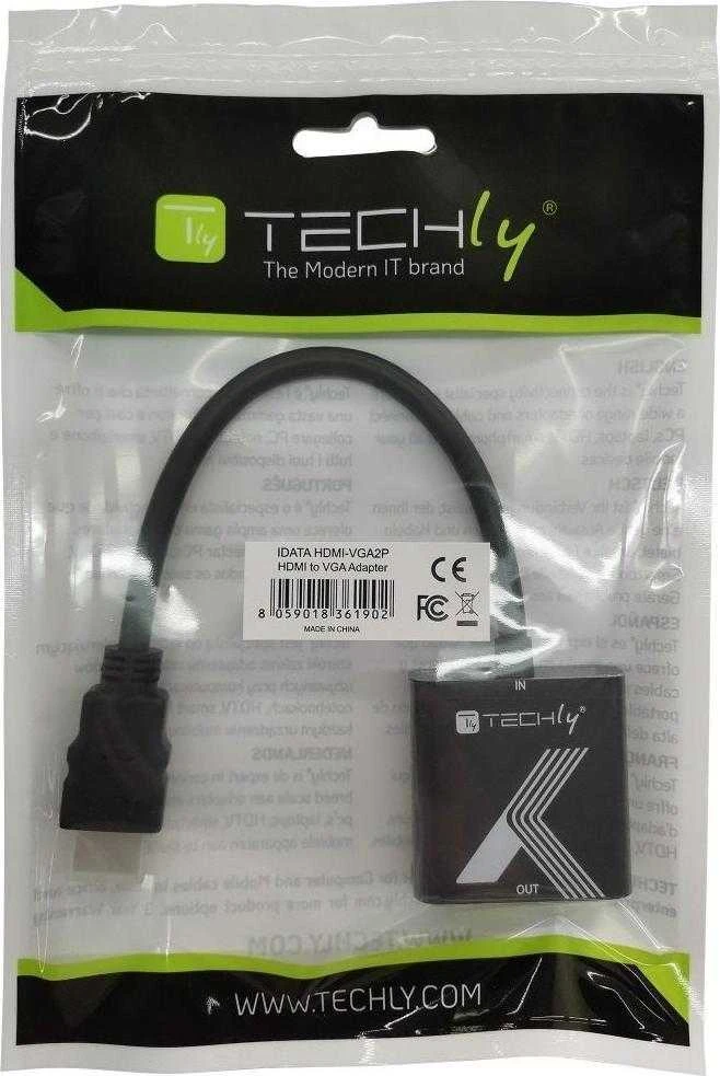 HDMI į VGA adapteris Techly pakuotėje