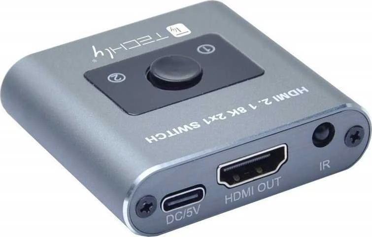 TECHLY 2x1 HDMI 2.1 8K jungiklis