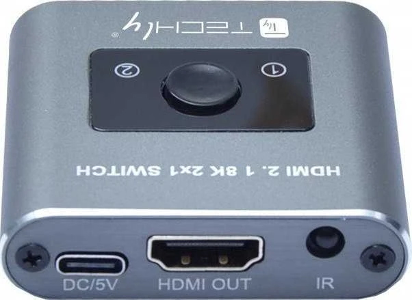 TECHLY 2x1 HDMI 2.1 8K jungiklis