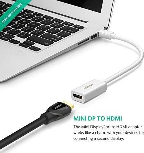 Ugreen MD112 10460 mini DisplayPort (vyriškas) / HDMI (moteriškas) FHD 1080p adapteris - baltas