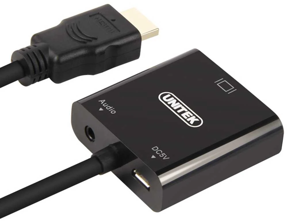 UNITEK Y-6355 Unitek Adapteris mini/mikro HDMI prie VGA + garso, Y-6355
