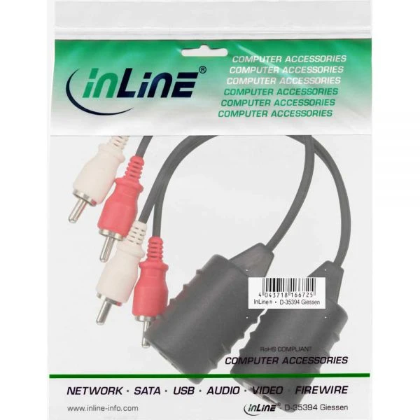 InLine RCA į RJ-45 adapteris originalioje pakuotėje