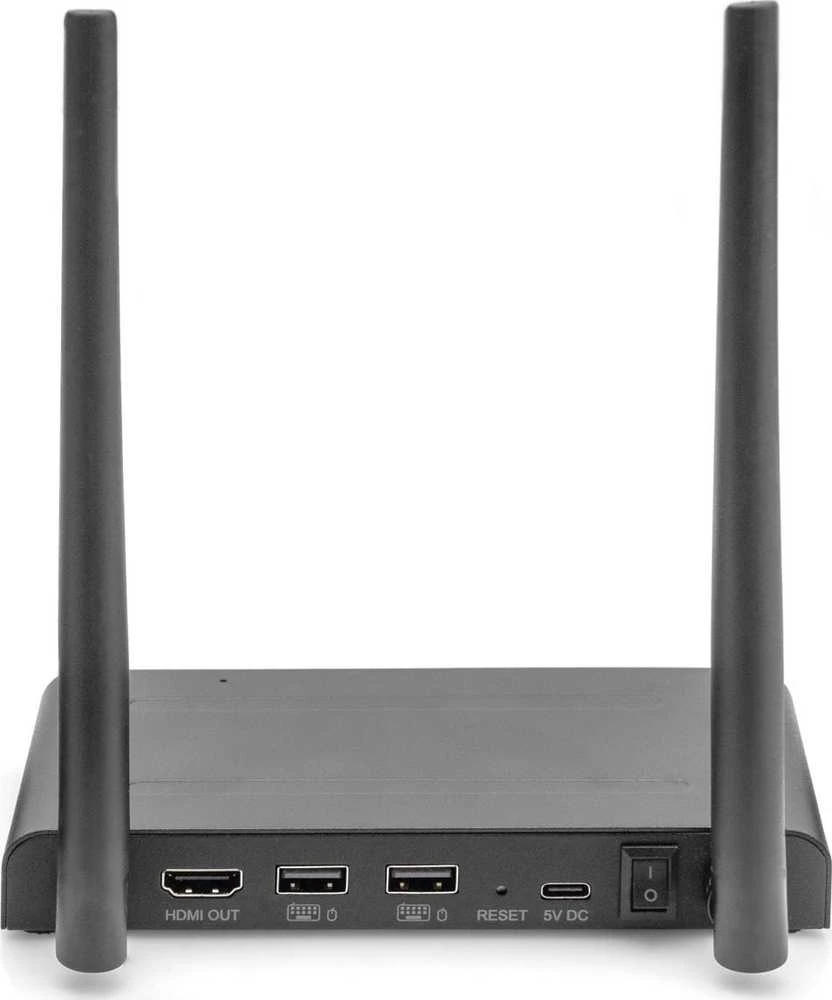 Digitus DS-55329 vaizdo ir garso signalų ilgintuvas AV imtuvas Juoda