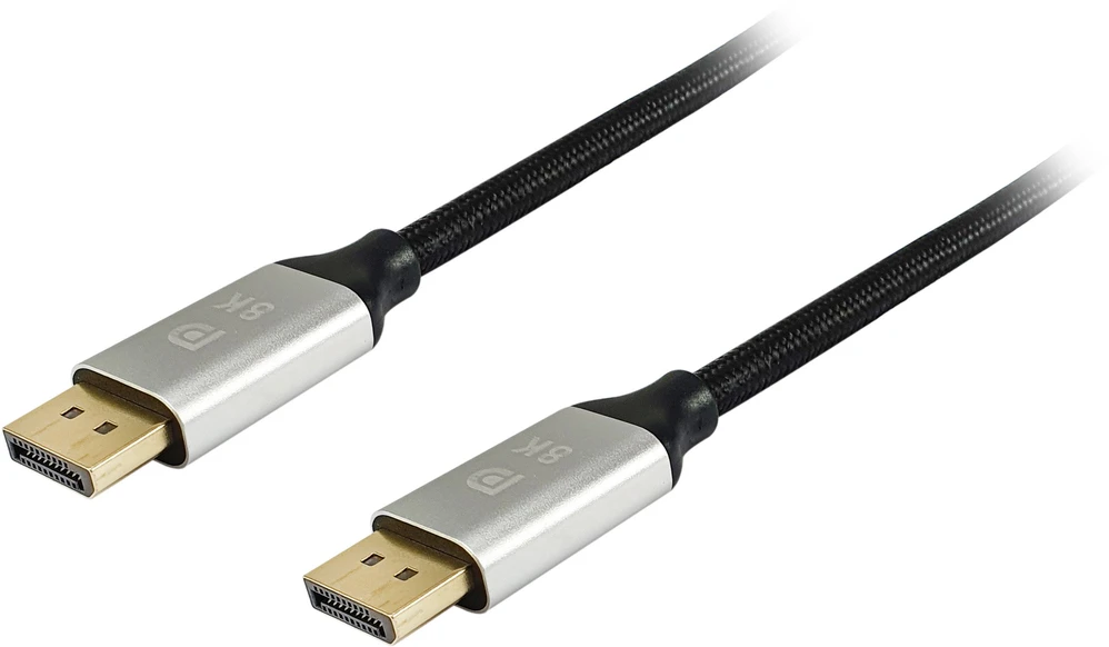 DisplayPort 1.4 kabelis su metalinėmis jungtimis