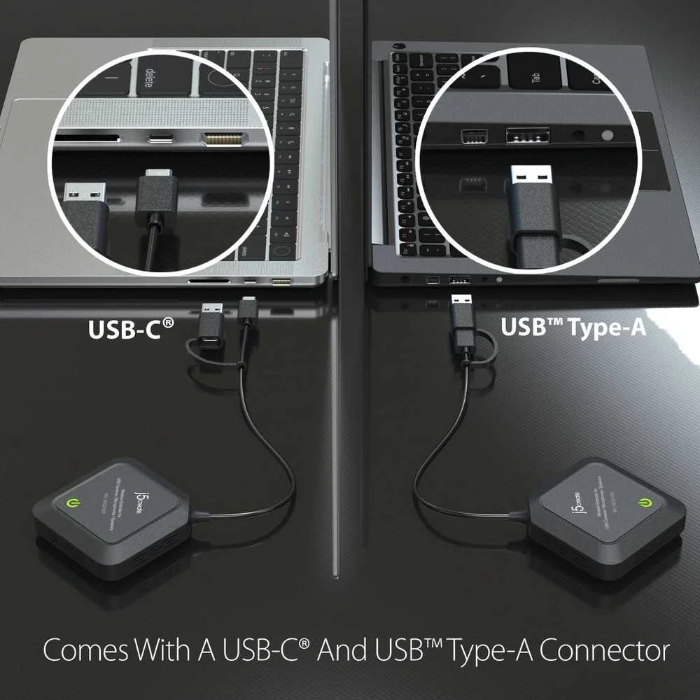 j5create JVW120-N adapteriai su USB-C ir USB-A jungtimis