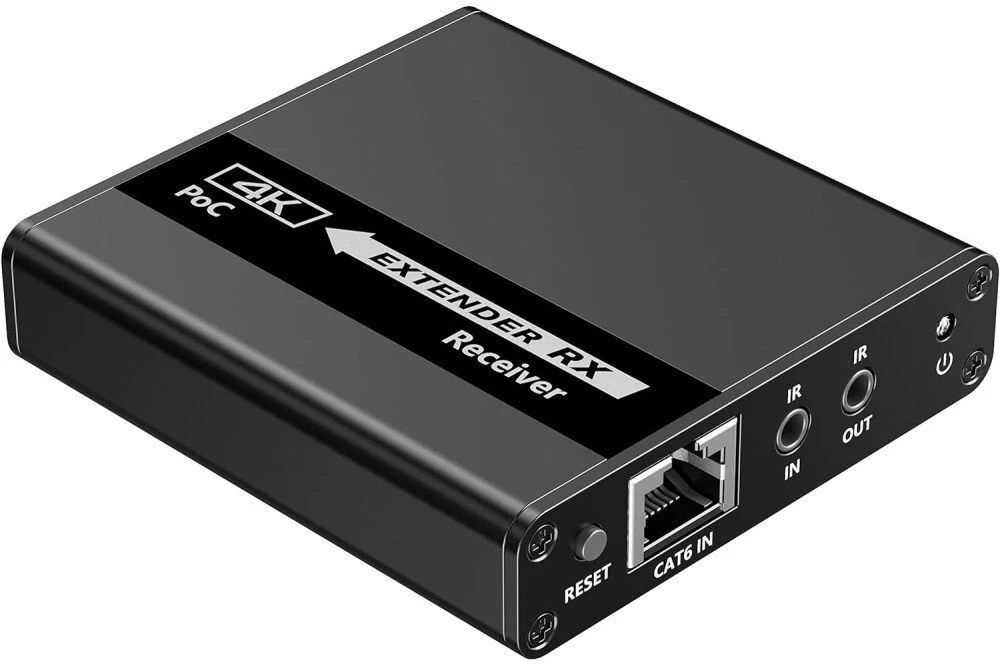 AV signalo perdavimo sistema Techly ilgintuvas HDMI 1x8 4K30Hz iki 40m per Cat6 IR PoC tinklo kabelį