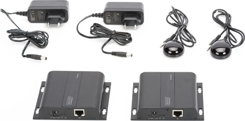Assmann Electronic DIGITUS 4K HDMI plėstuvas per IP imtuvas Įrenginys per tinklo kabelį CAT 5/5e/6/7 4K2K/30Hz juodas