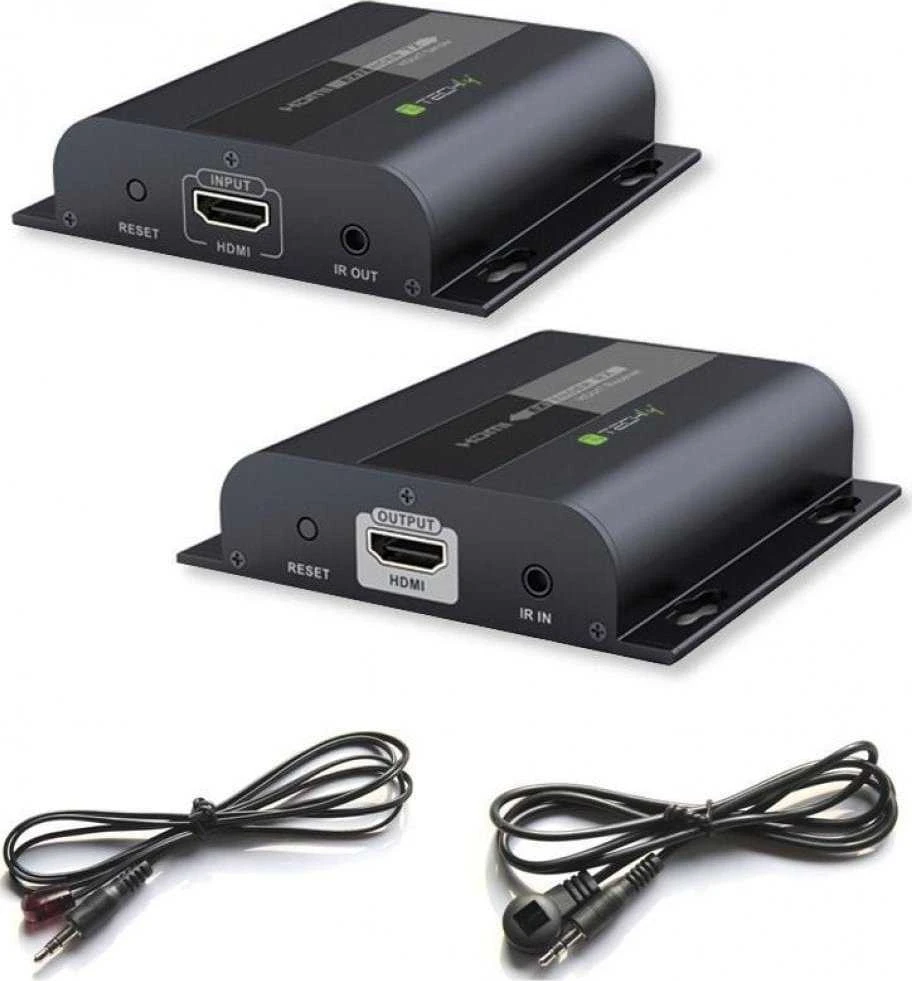 Techly 361865 imtuvas HDMI ilgintuvui 1080p 60Hz HDBitT iki 120m per Cat6 vytos poros, IR