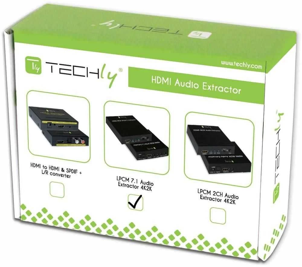 Techly IDATA HDMI-EA74K garso keitiklis Juoda