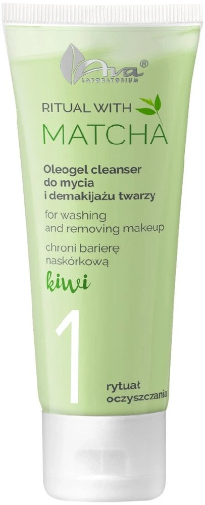 Ava Laboratorium veido valymo ir makiažo valymo ritualas su matcha oleogeliu, 100 ml