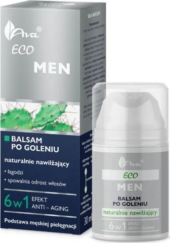Ava Laboratorium „Eco Men“ natūraliai drėkinamasis balzamas po skutimosi 50 ml