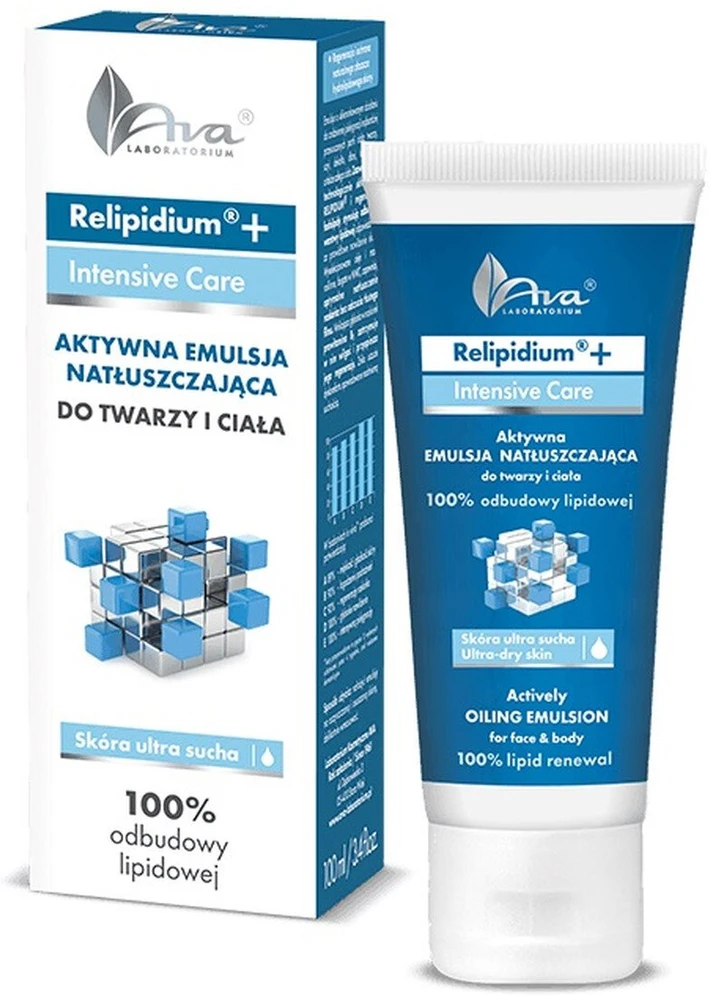 Ava Laboratorium Relipidium+ aktyvi aliejinė emulsija veidui ir kūnui 100ml