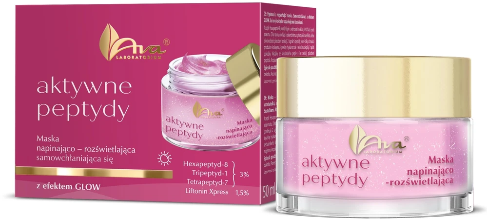 Ava Laboratorium Aktyviųjų peptidų stangrinamoji ir skaistinančioji kaukė 50 ml