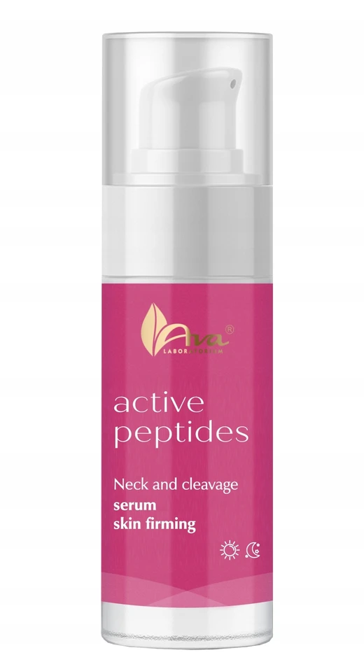 Ava Laboratorium Aktyviųjų peptidų serumas kaklui ir dekoltė sričiai, stangrina odą, 30 ml