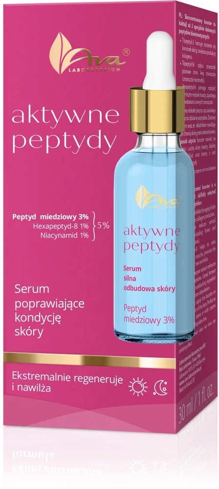 Ava Laboratorium Aktyviųjų peptidų serumas, gerinantis odos būklę, 30 ml