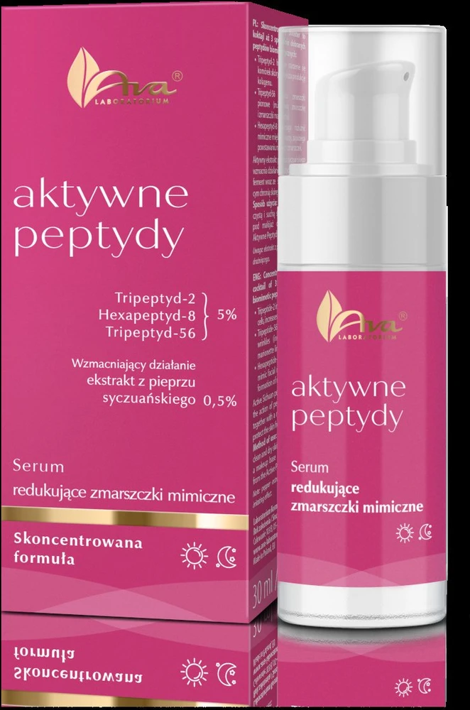 Ava Laboratorium Aktyviųjų peptidų serumas, mažinantis veido raukšles, 30 ml