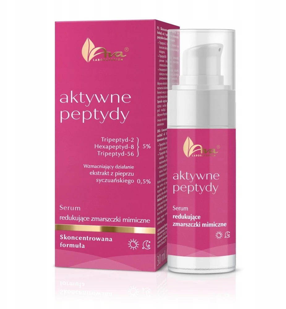 Ava Laboratorium Aktyviųjų peptidų serumas, mažinantis veido raukšles, 30 ml
