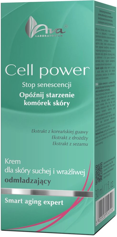 Ava Laboratorium „Cell Power“ kremas sausai ir jautriai odai, 30 ml