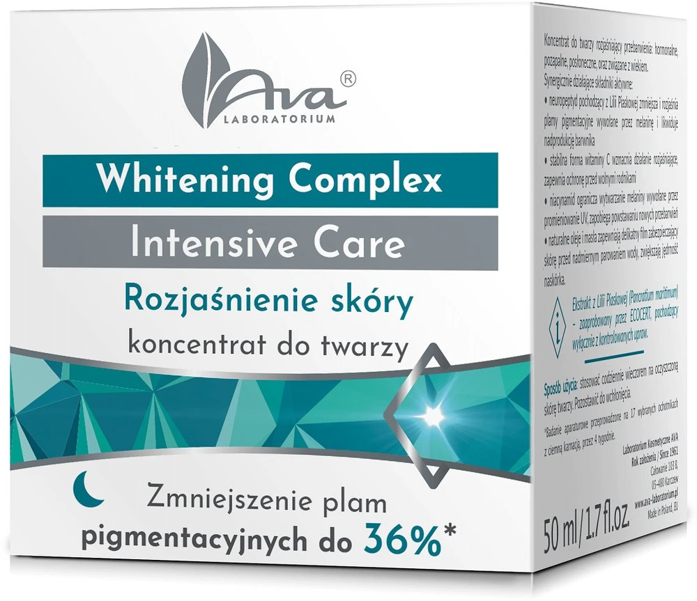 Ava Laboratorium Whitening Complex Intensive Care šviesinantis veido koncentratas nakčiai 50ml