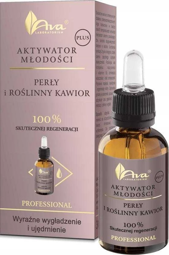 Ava Laboratorium Jaunatviškumo aktyvatorius PLUS perlai ir augaliniai ikrai serumas 30 ml