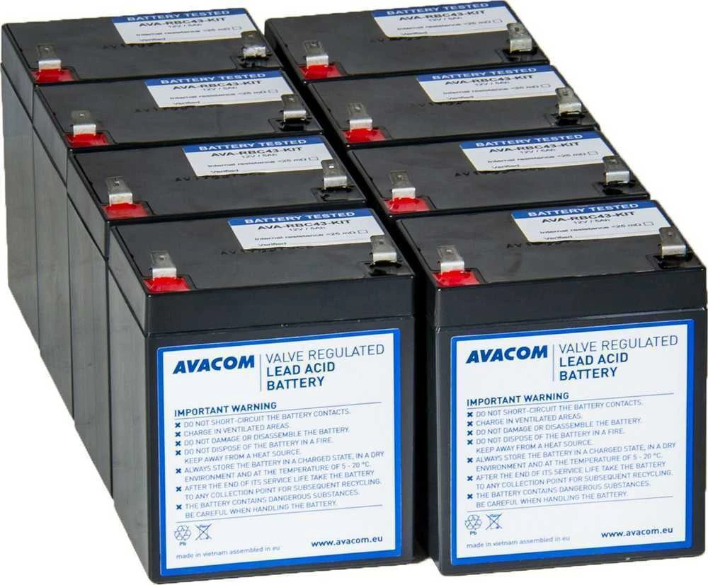 AVACOM BATTERY KIT FOR RENOVATION RBC43 (8PCS OF BATTERIES)